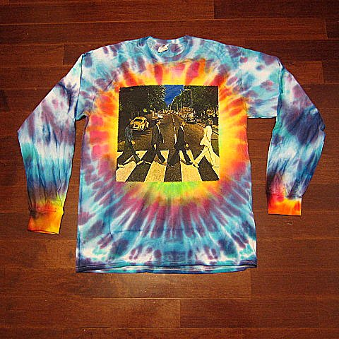 BEATLES- Abbey Road / Tie-Dye Long Sleeve - t-Shirt